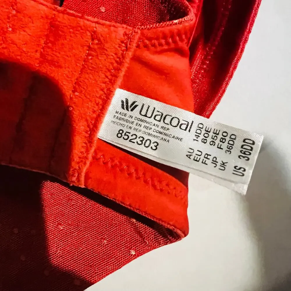 Wacoal Elevated Allure Full Coverage Bra Size 36DD Mineral Red